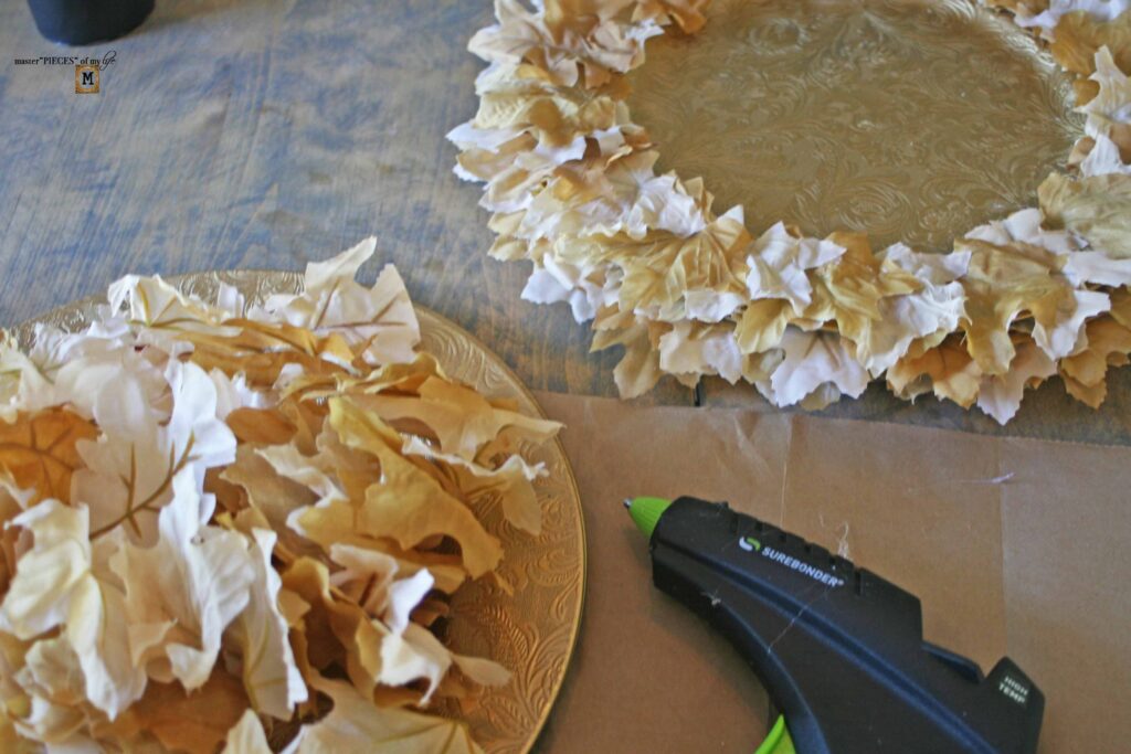 leafy plate chargers DIY