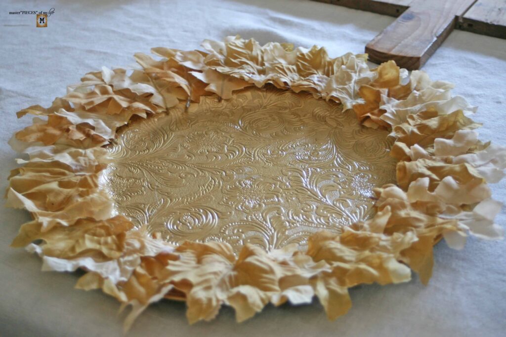 leafy plate chargers DIY