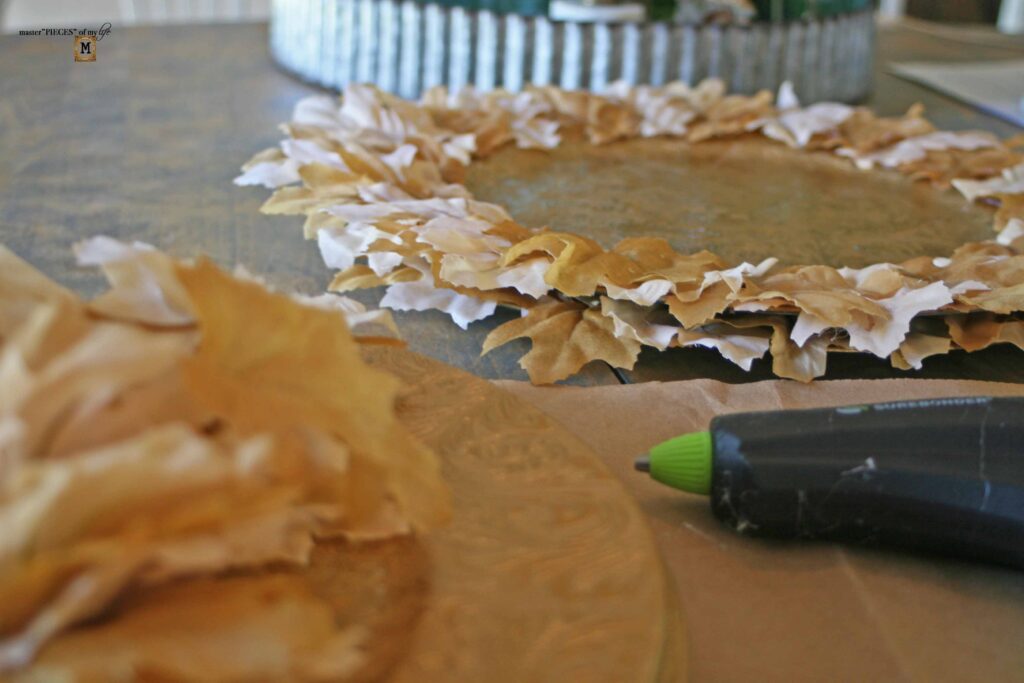 leafy plate chargers DIY