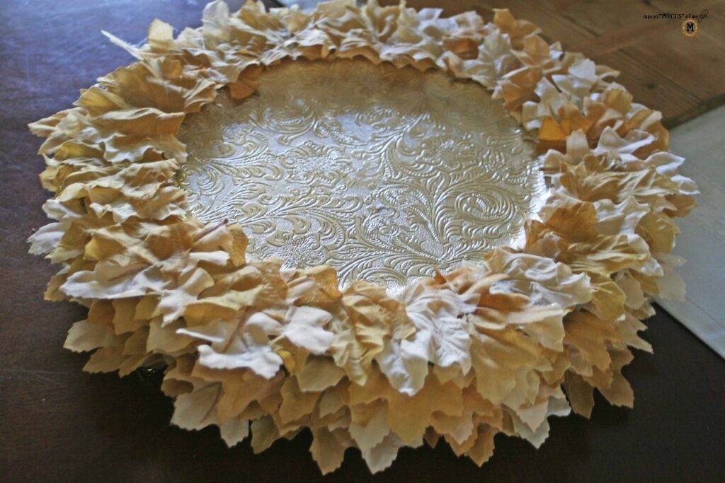 leafy plate chargers DIY