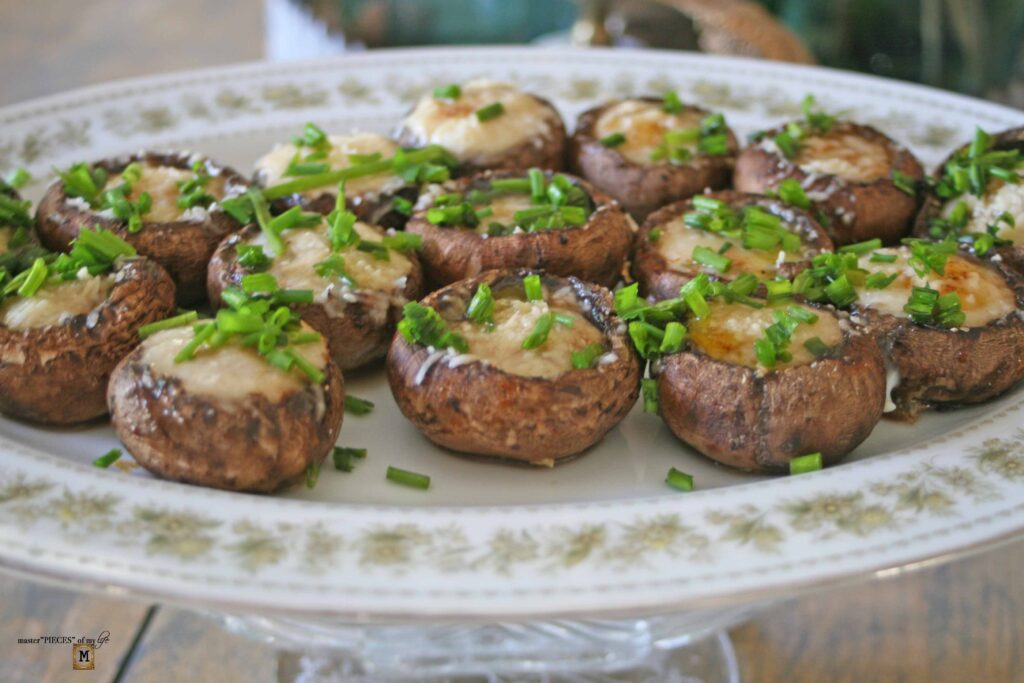 quail egg stuffed mushrooms