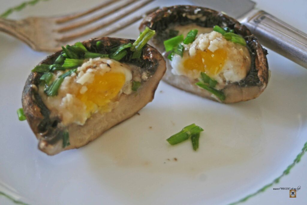 quail egg stuffed mushrooms