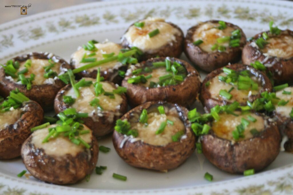 quail egg stuffed mushrooms