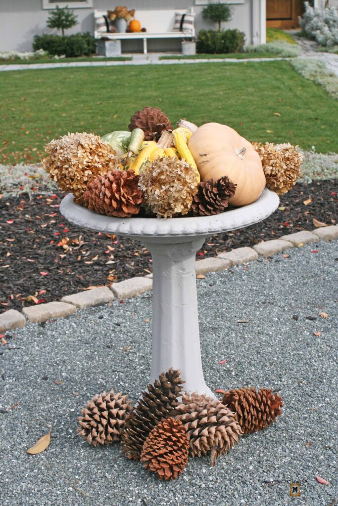 Fall Bird bath