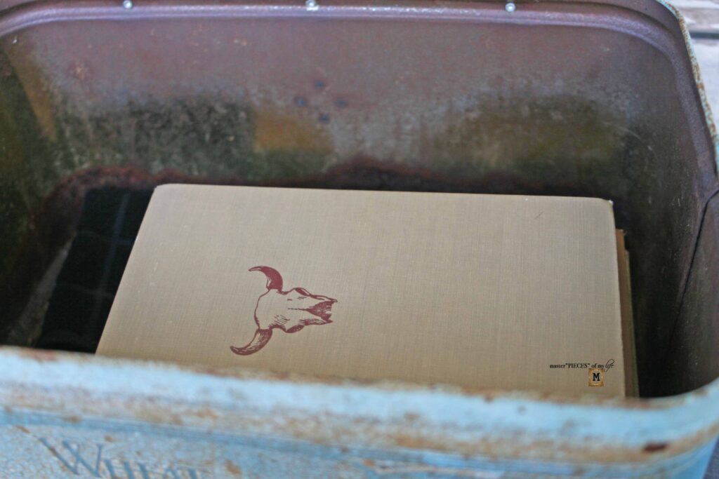 Christmas styling in a vintage bread box