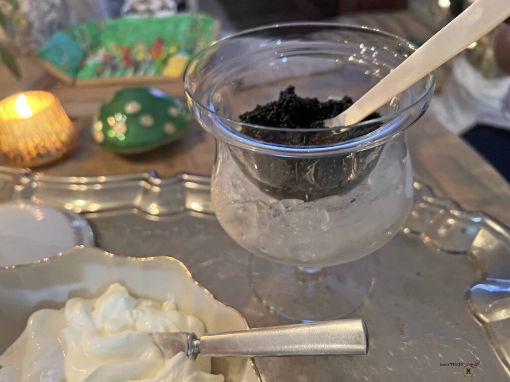 caviar serving station