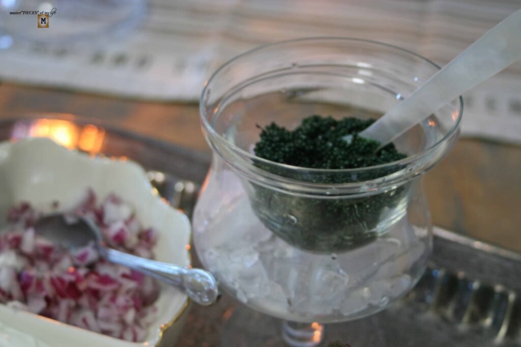 caviar serving station