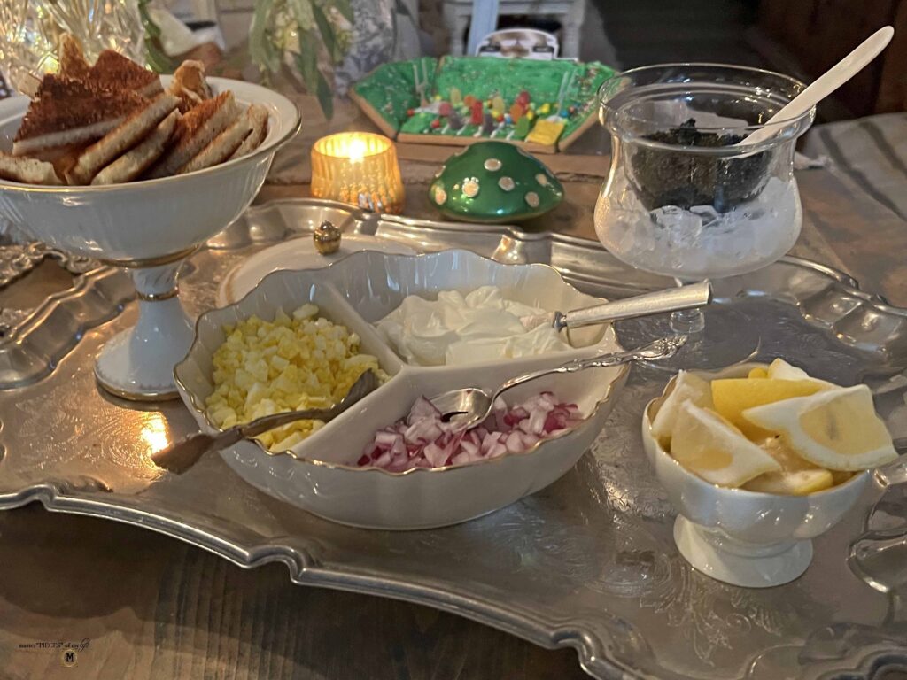 caviar serving station