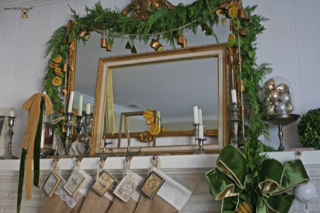 Christmas mantel decor
