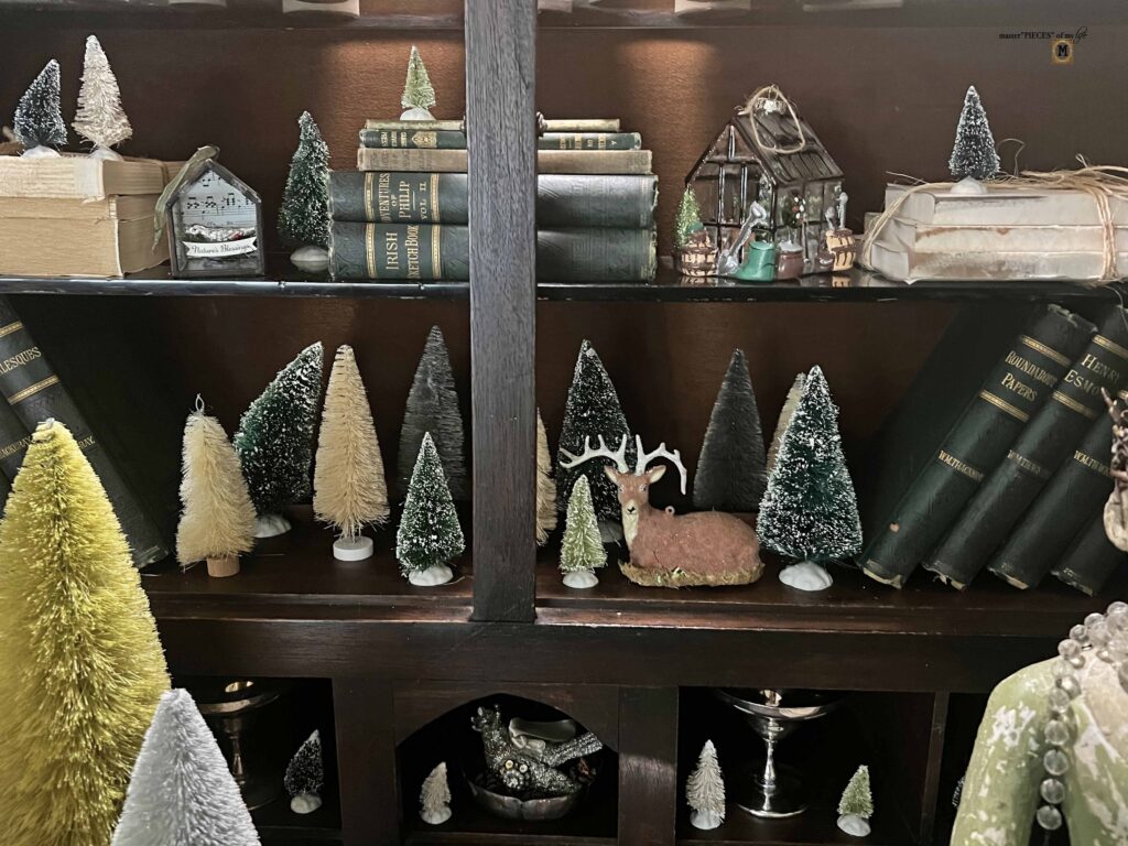 Christmas vignette with bottlebrush trees