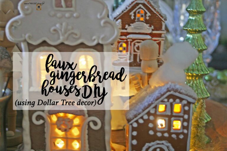 faux gingerbread houses DIY idea (using Dollar Tree decor)