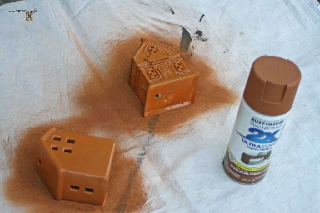 faux gingerbread houses DIY