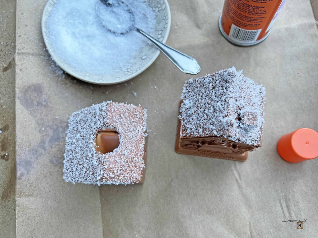 faux gingerbread houses DIY