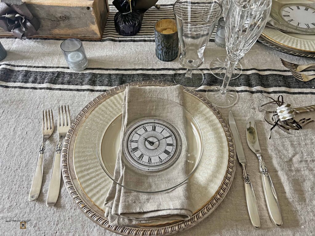 timely New Year's Eve table design