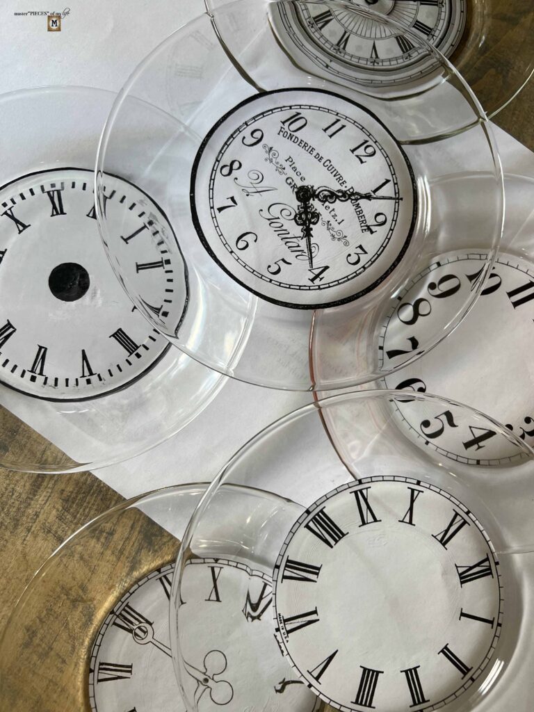 DIY clock glass plates