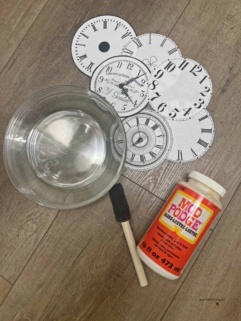DIY clock glass plates