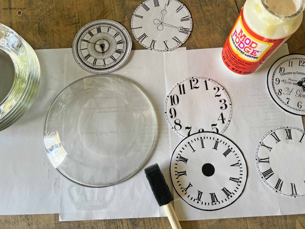 DIY clock glass plates