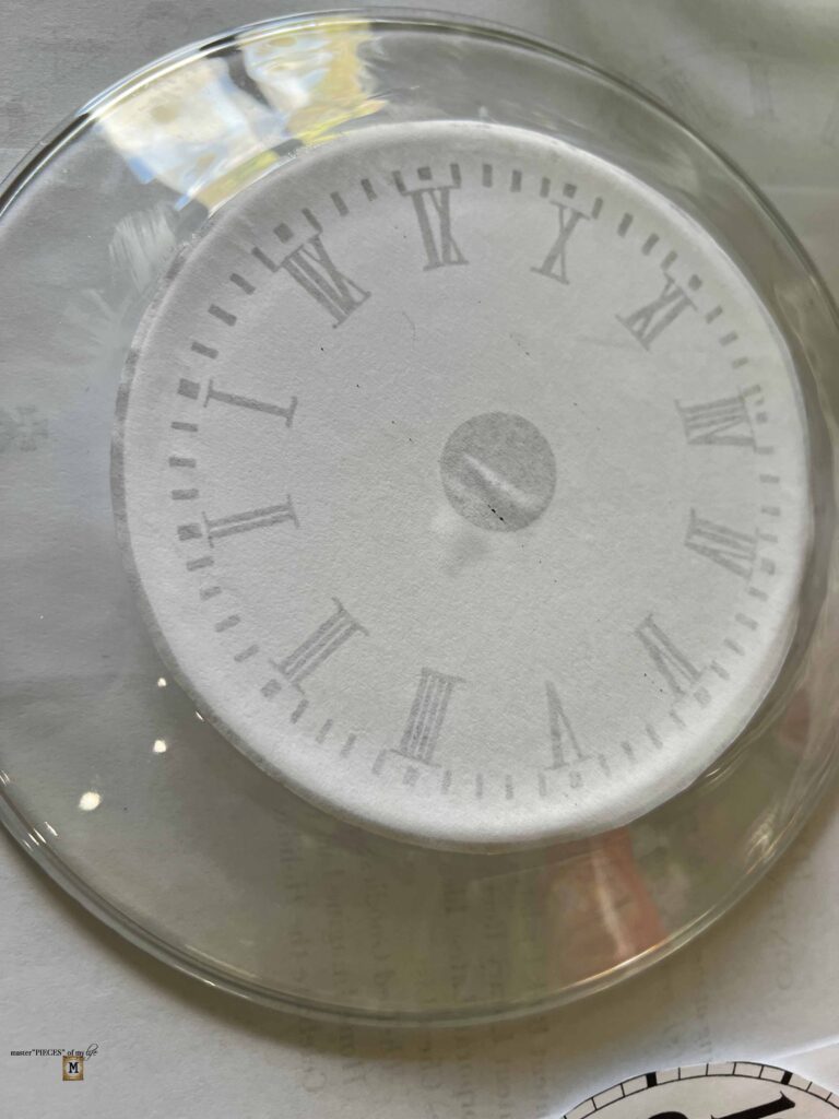 DIY clock glass plate