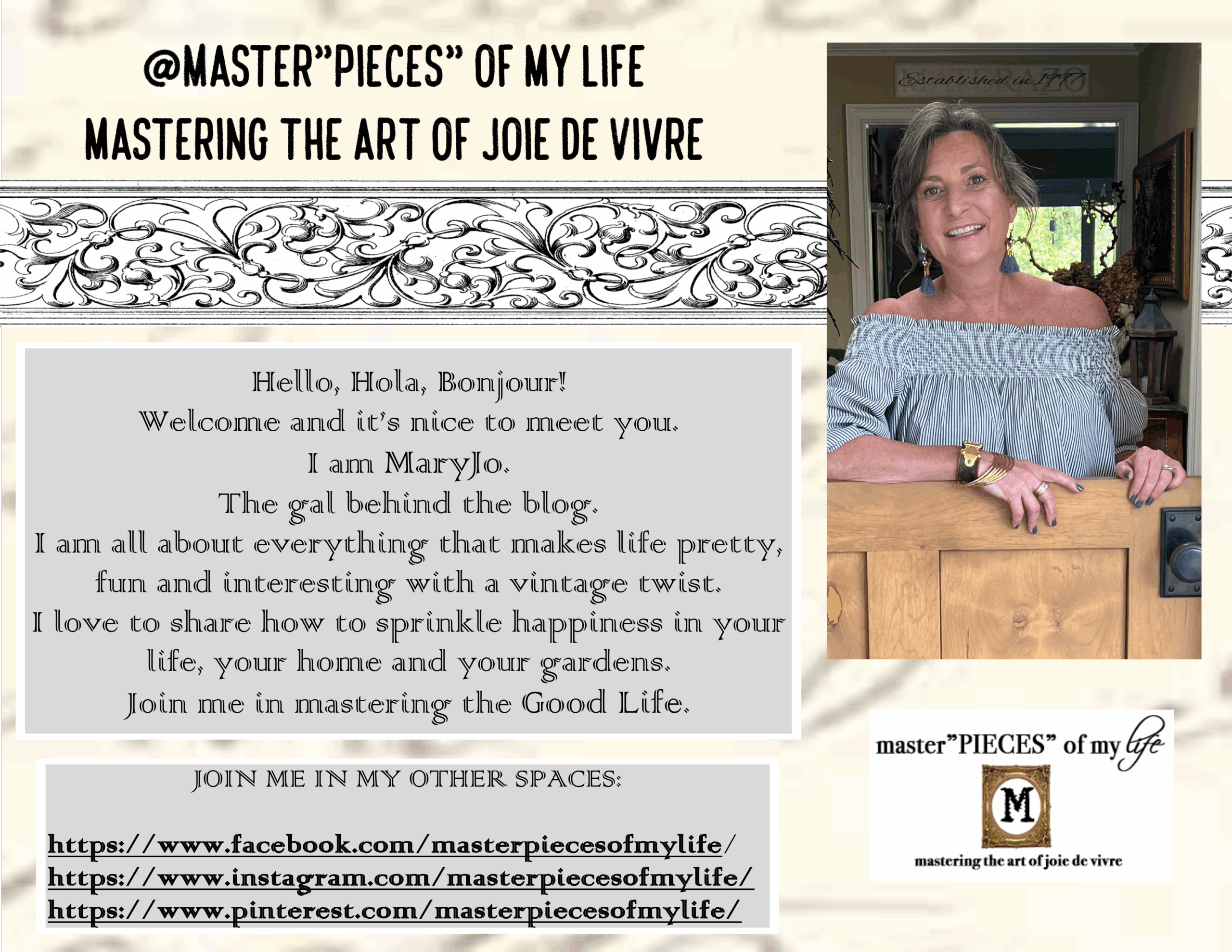 MaryJo behind the blog