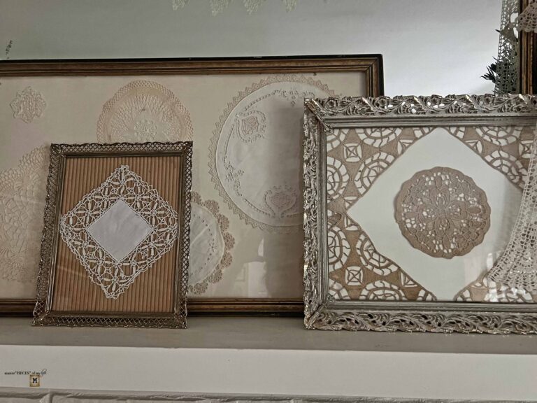Framed Doily Art Work DIY