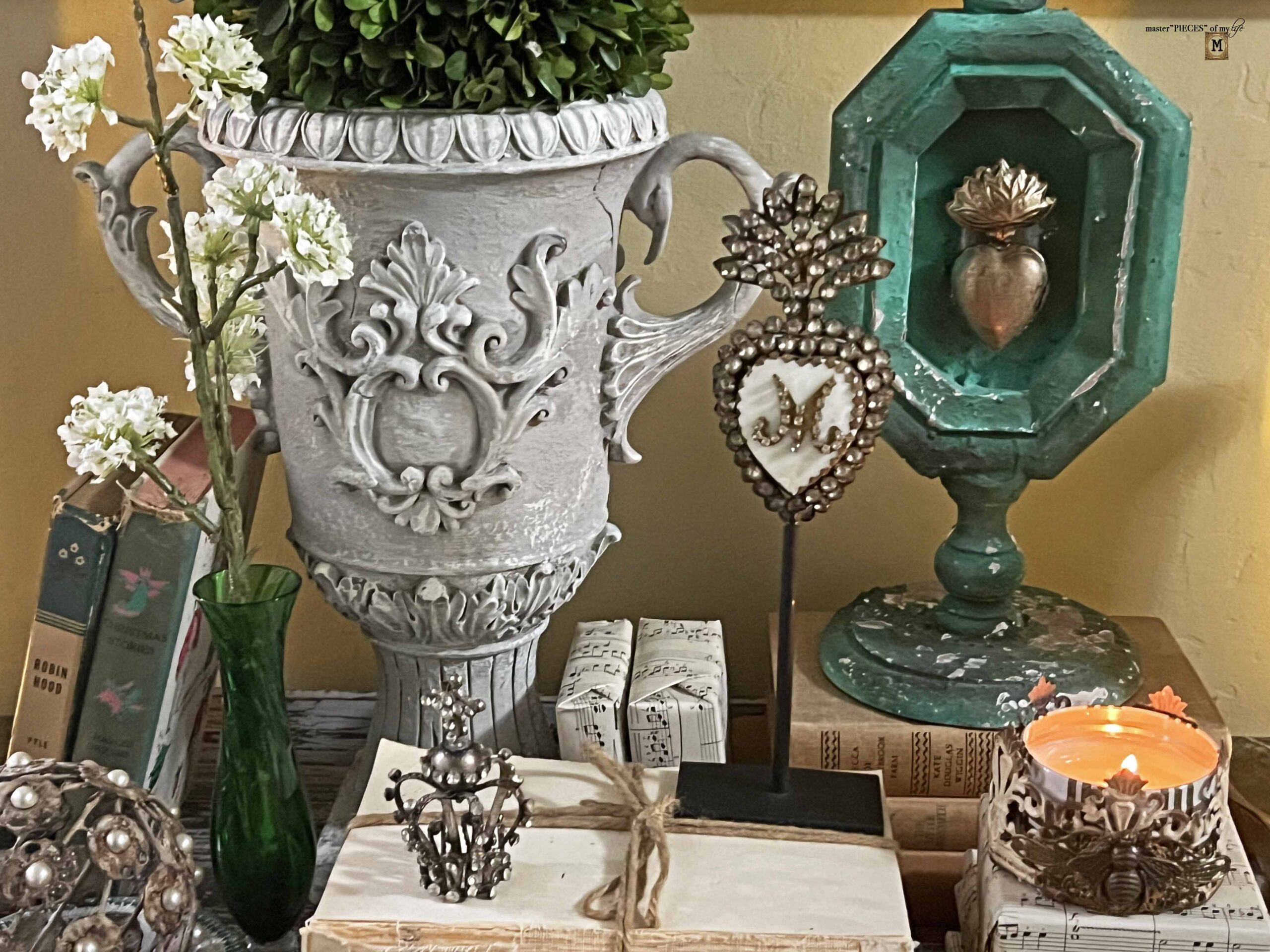 green Valentine's Day vignette