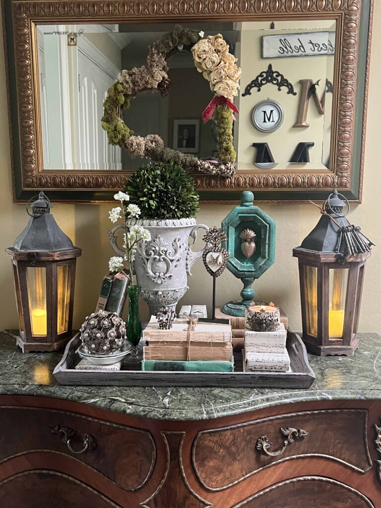 green Valentine's Day vignette