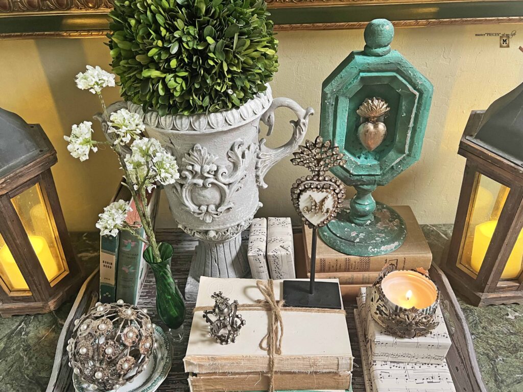 green Valentine's Day vignette