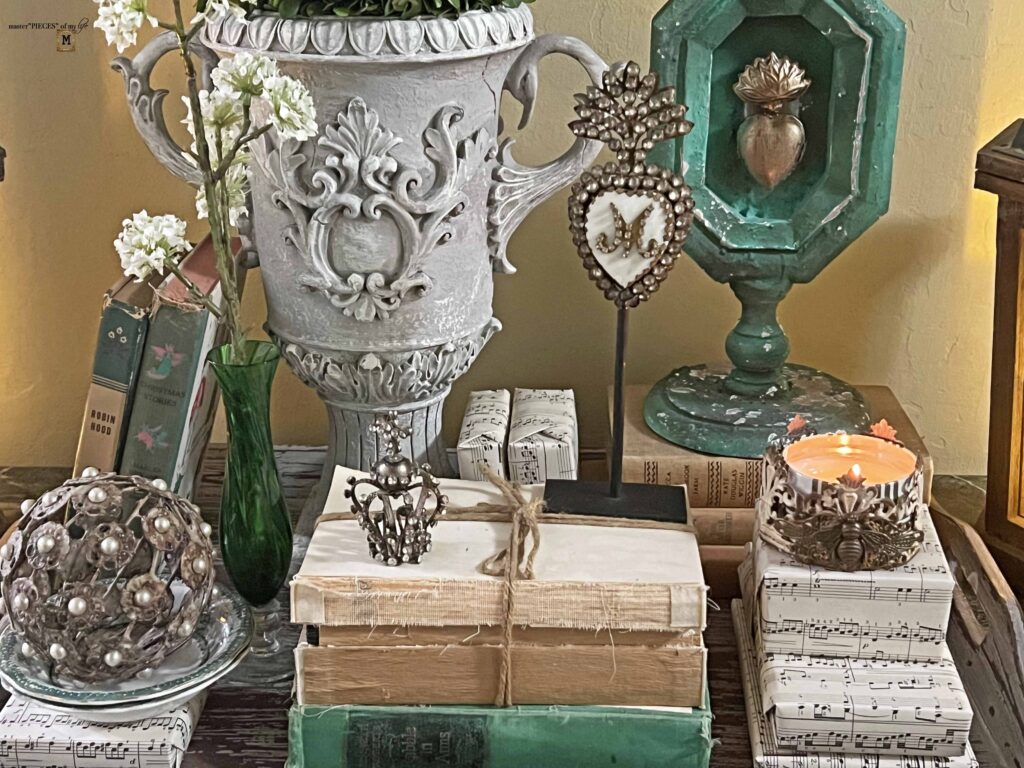 green Valentine's Day vignette