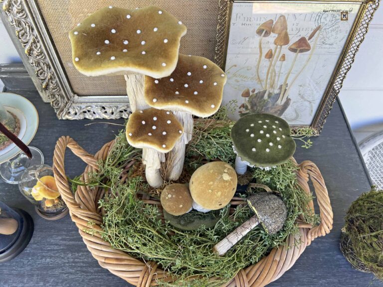 Mushroom Inspired Decorative Vignette