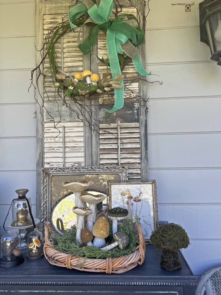wispy mushroom wreath DIY