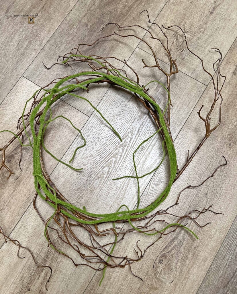 wispy mushroom wreath DIY