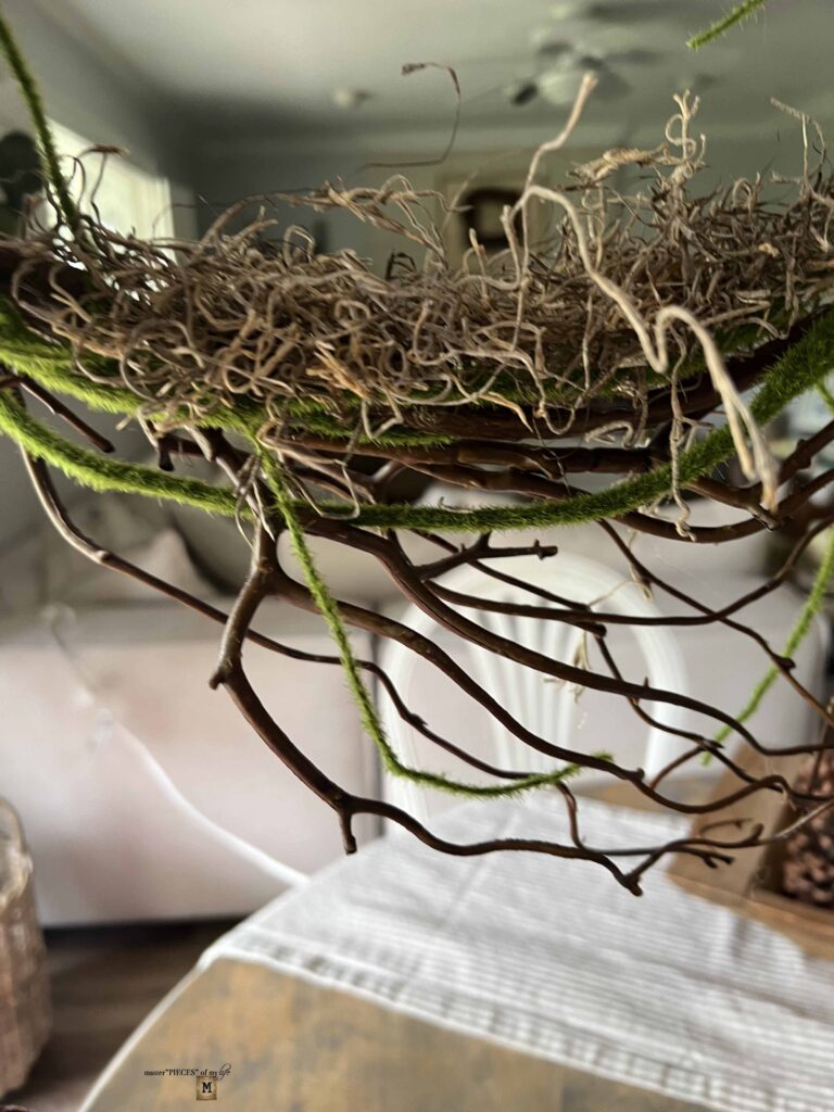 wispy mushroom wreath DIY