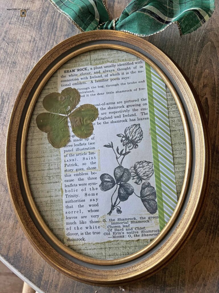 St. Patrick's day shamrock framed artwork