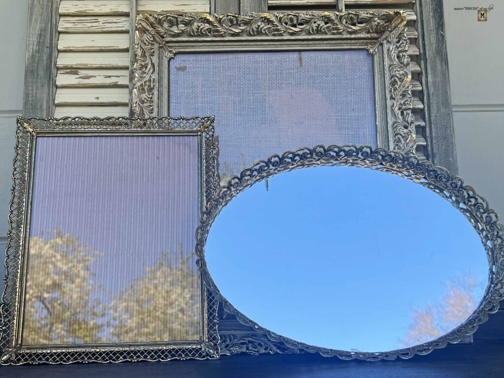 thrifted vintage filigree metal frames