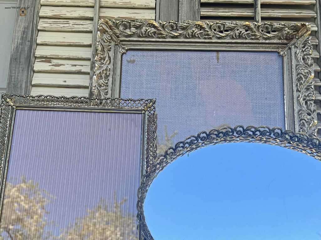 thrifted vintage filigree metal frames