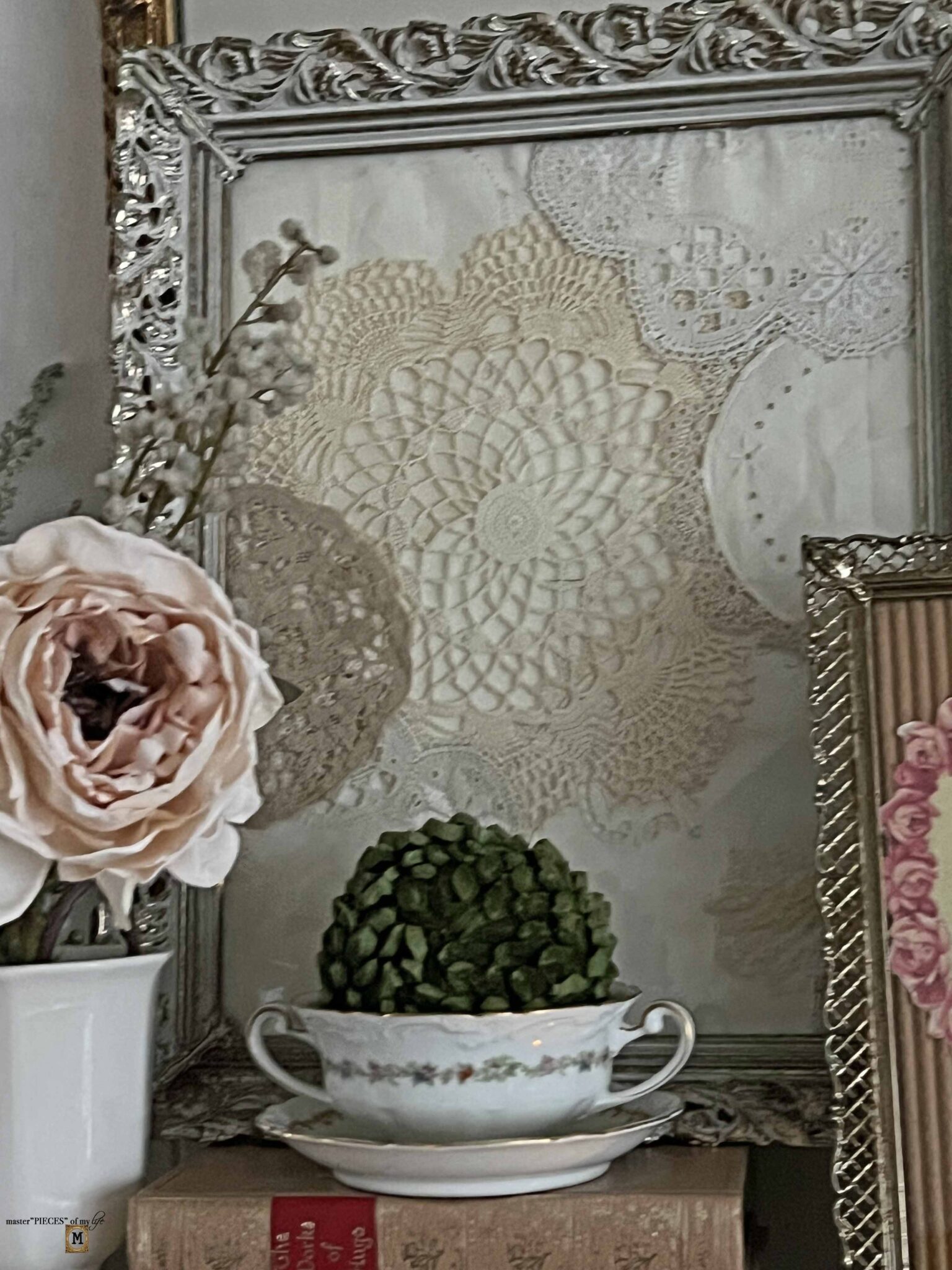 Framed Doily Art Work DIY - Master"Pieces" of my Life