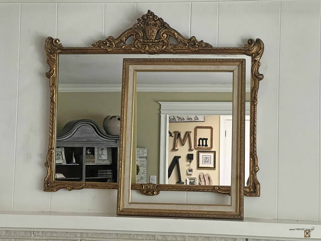 vintage Valentine's Day mantel styling