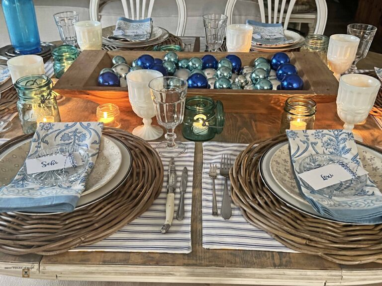Winter Blues Table Styling