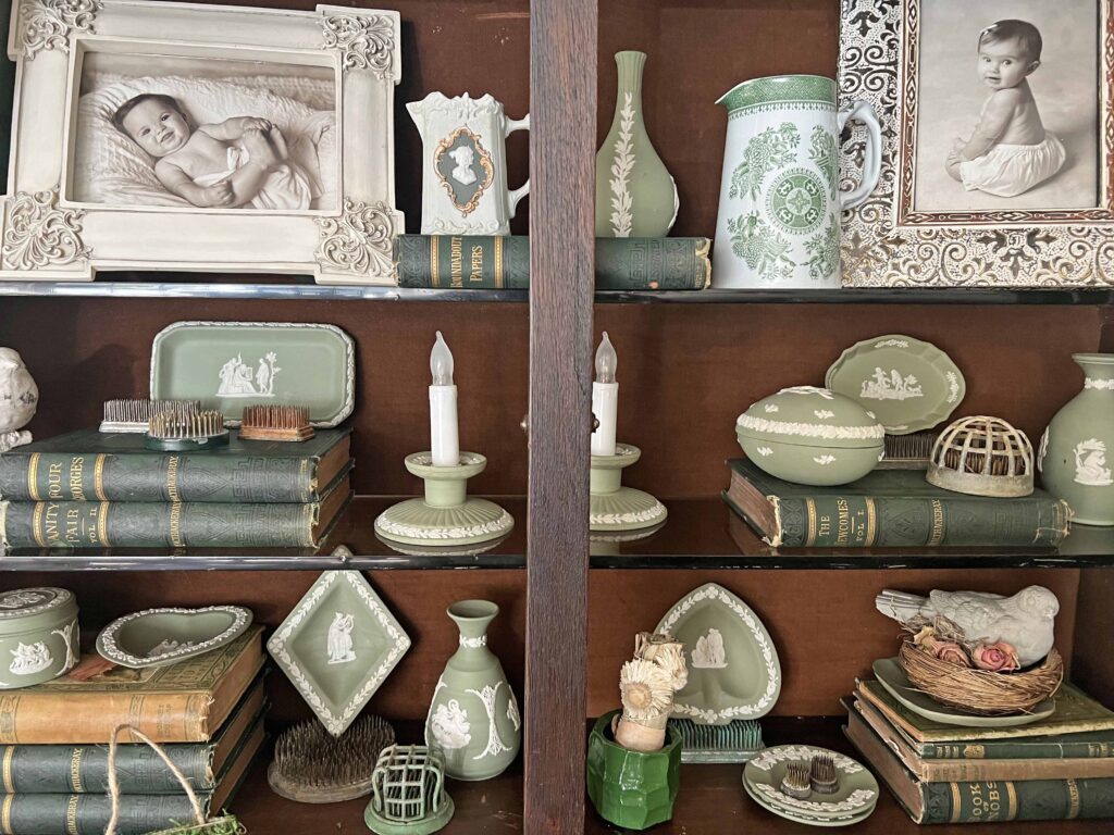 traditional Easter decor vignette