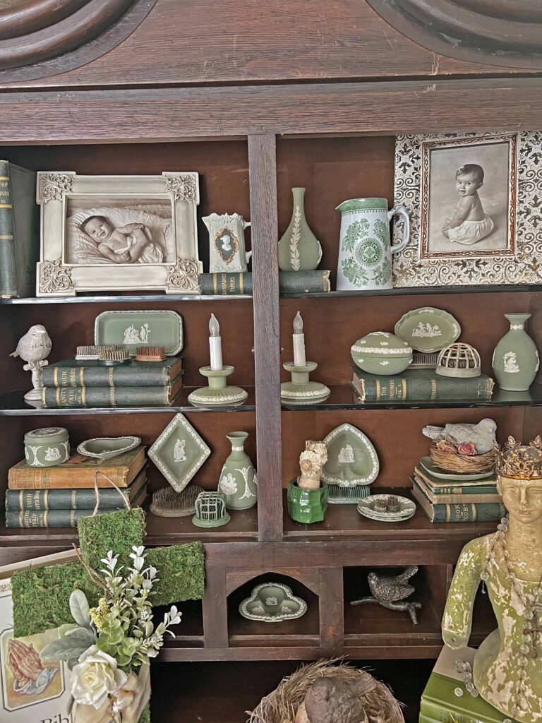 traditional Easter decor vignette