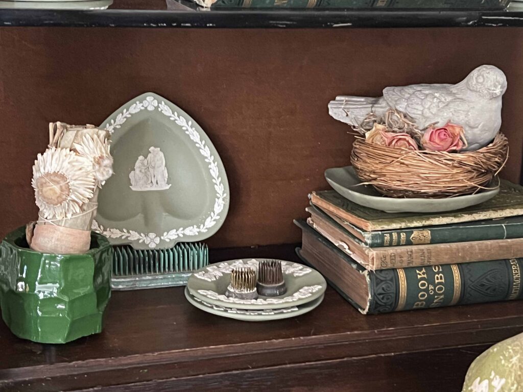 traditional Easter decor vignette