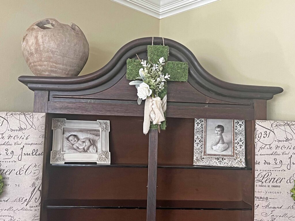 traditional Easter decor vignette