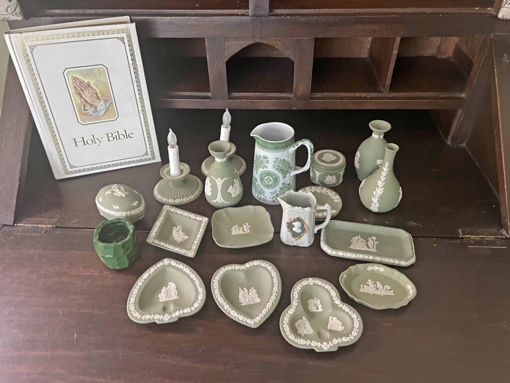 traditional Easter decor vignette