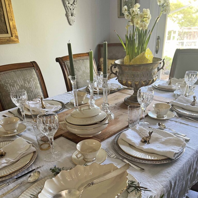 Gold Bunny Easter Table