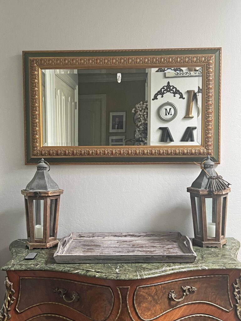 how to layer an Easter decorative vignette