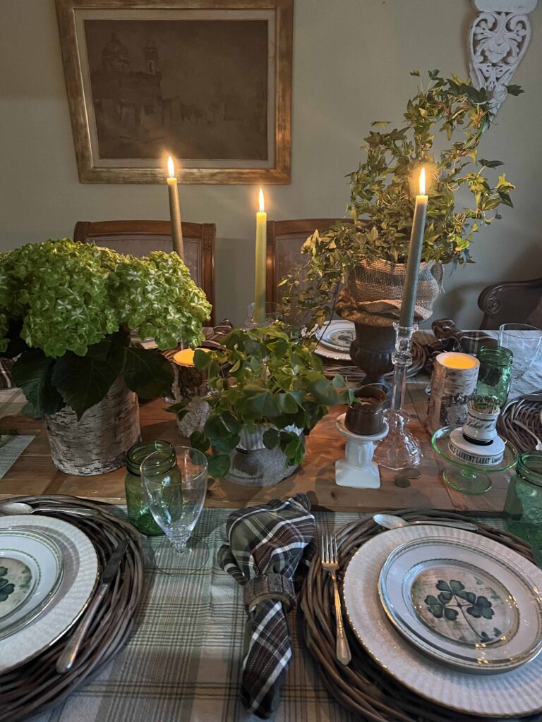 shamrock St. Patrick's Day table