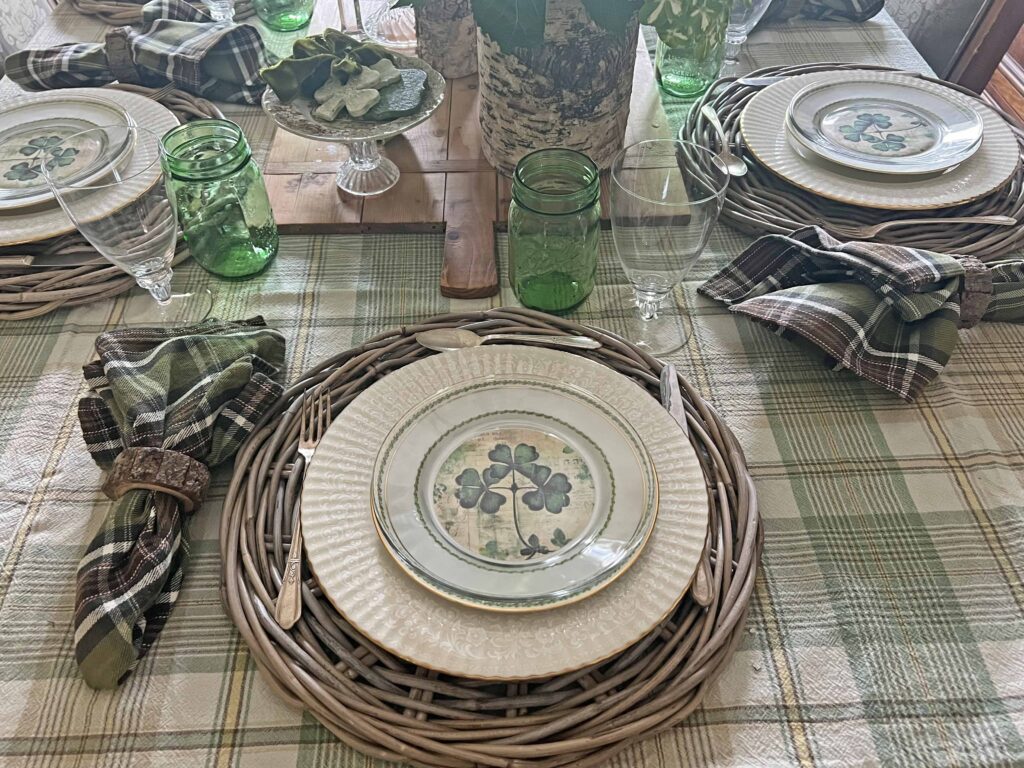 shamrock St. Patrick's Day table