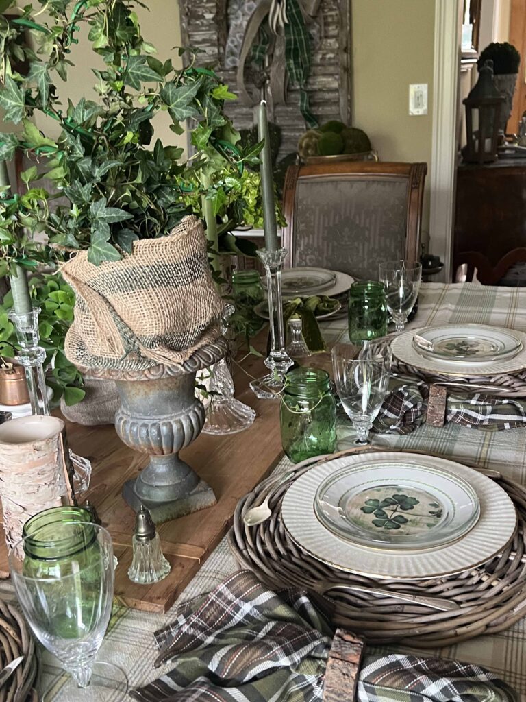 shamrock St. Patrick's Day table