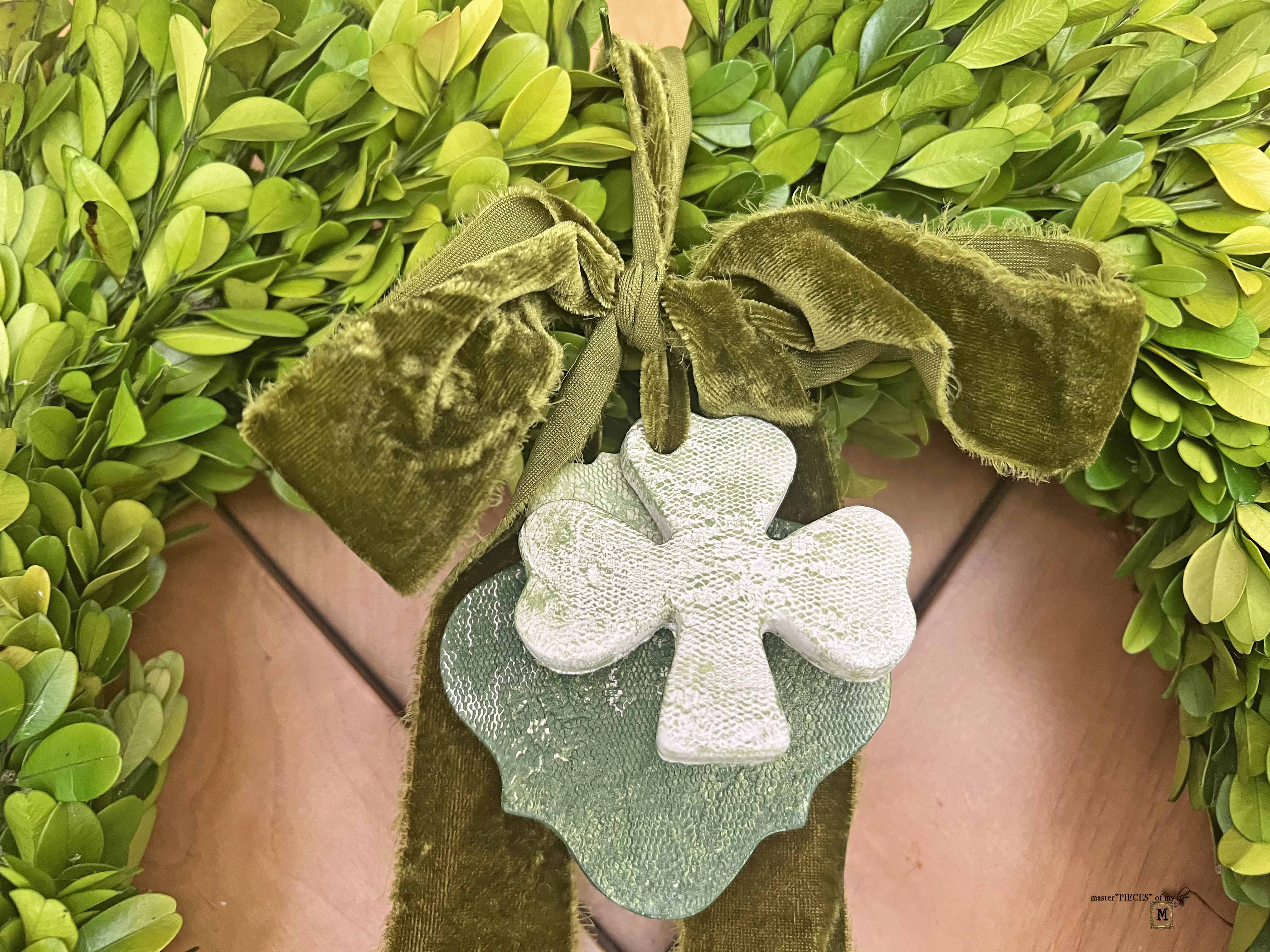 air-clay shamrock charm DIY for St. Patrick's Day
