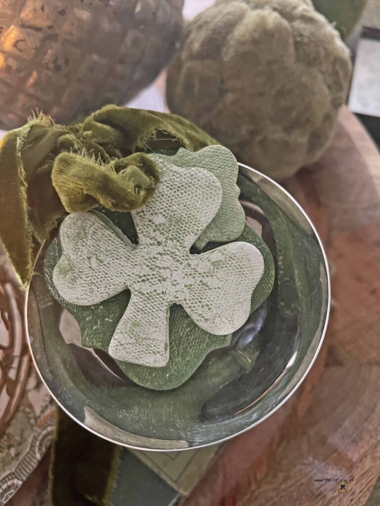 air-clay shamrock charm DIY for St. Patrick's Day